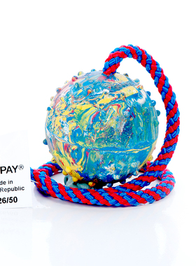 德国进口GAPPAY/KLIN/绳球皮球橡胶球训练球狗狗玩具颜色随机发货