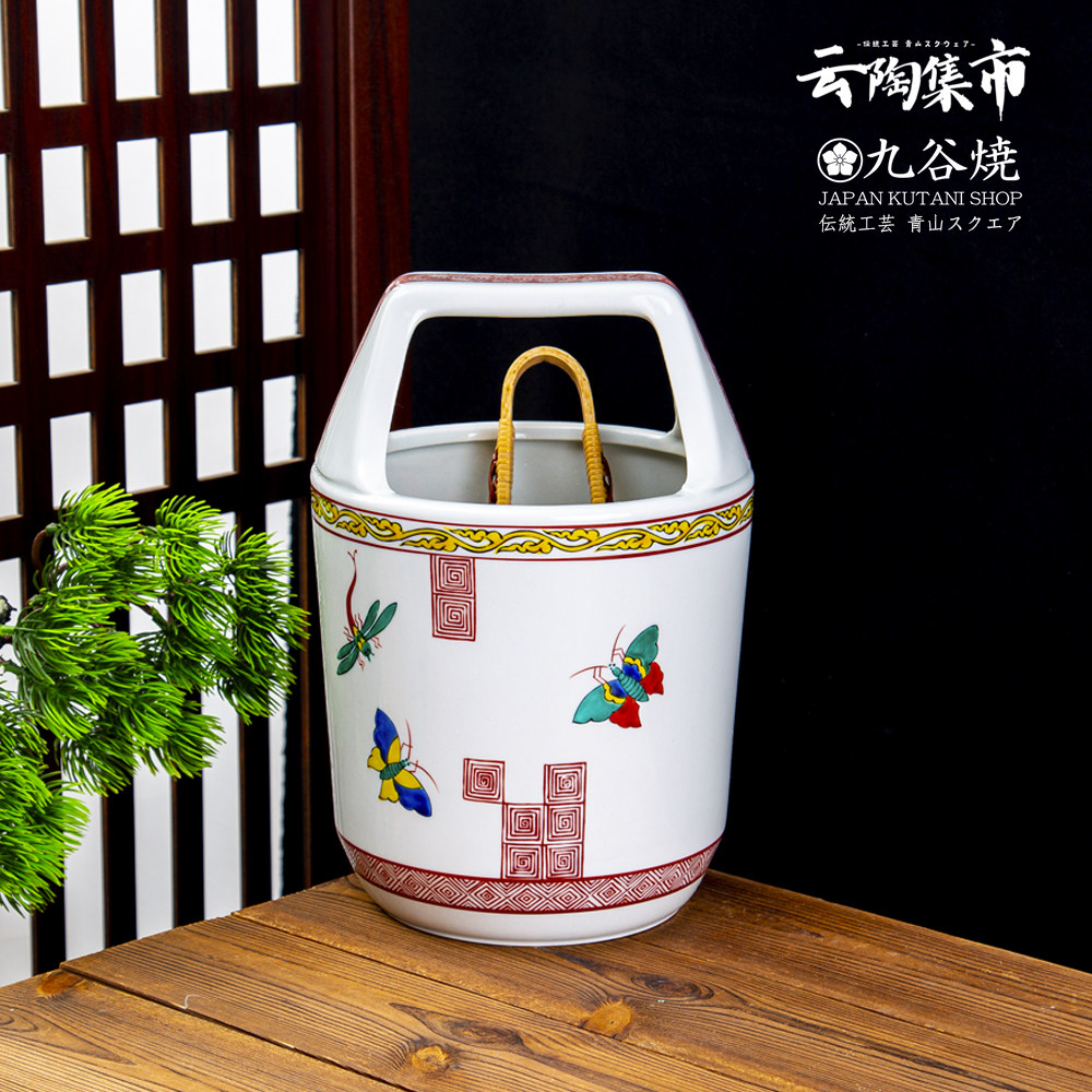 日本进口九谷烧冰桶主人杯日式陶瓷家用保温冰袋装冰块白葡萄酒