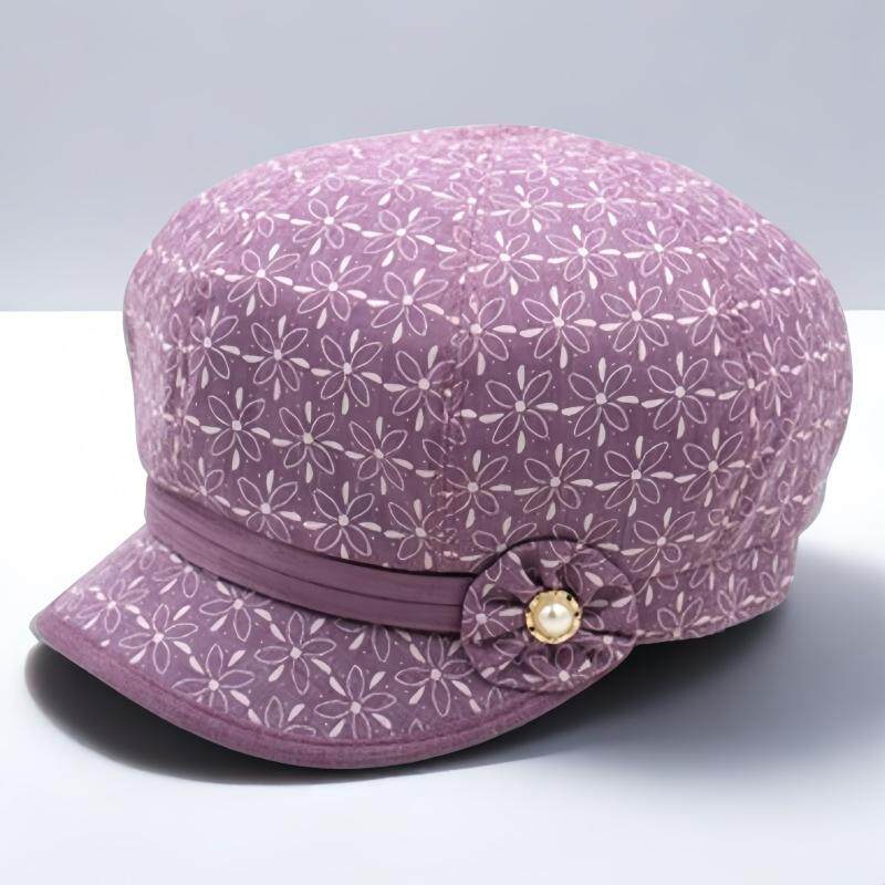 中年人帽子女夏季老年奶奶帽春秋天贝雷帽妈妈帽薄款布帽防晒帽夏