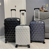 仅重2KG 出口超轻碳纤纹PC行李箱日乃本万向轮防爆密码 旅行箱男女