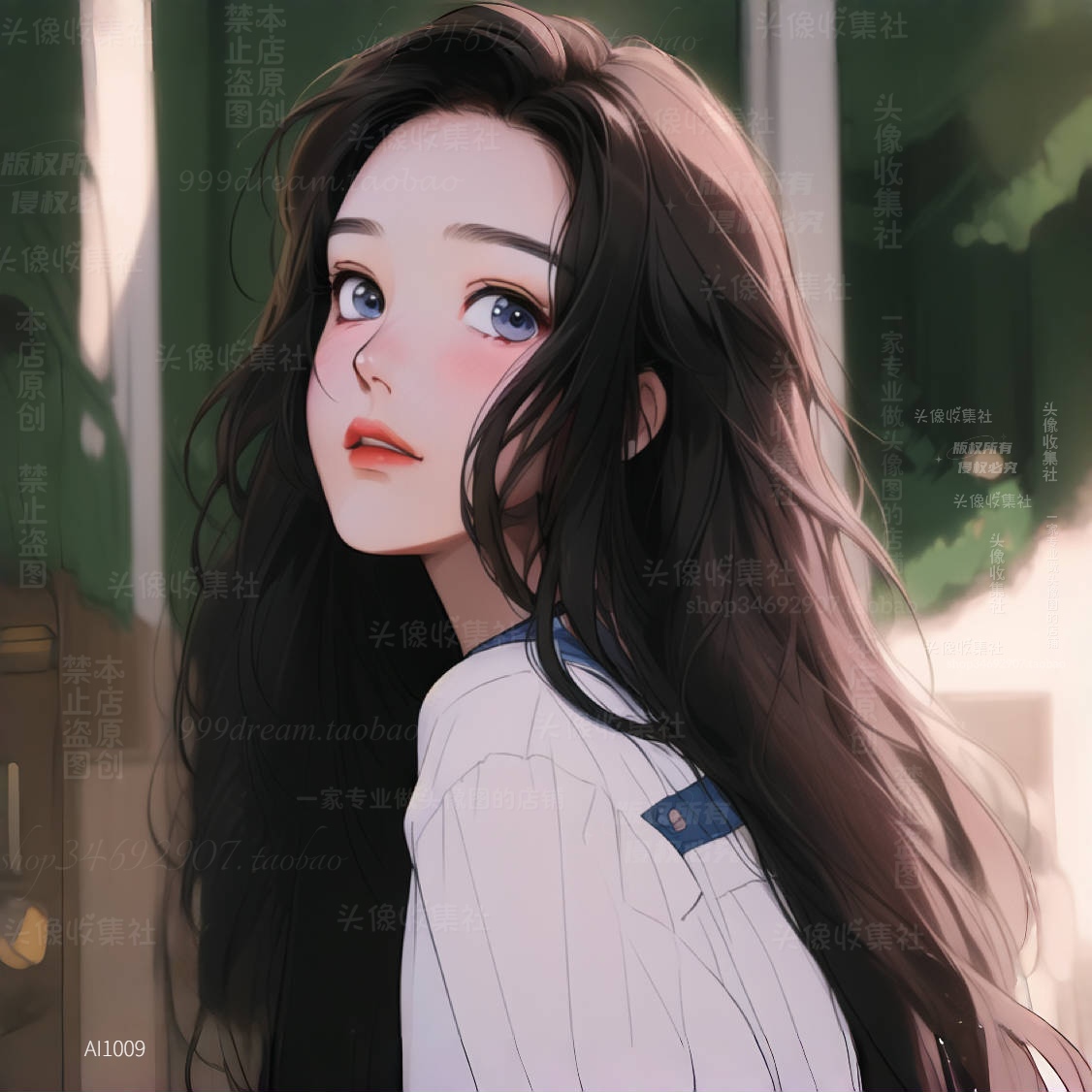 原创原画漫画唯美 美女头像 卡通手绘高清图 自动发货 头像收集社