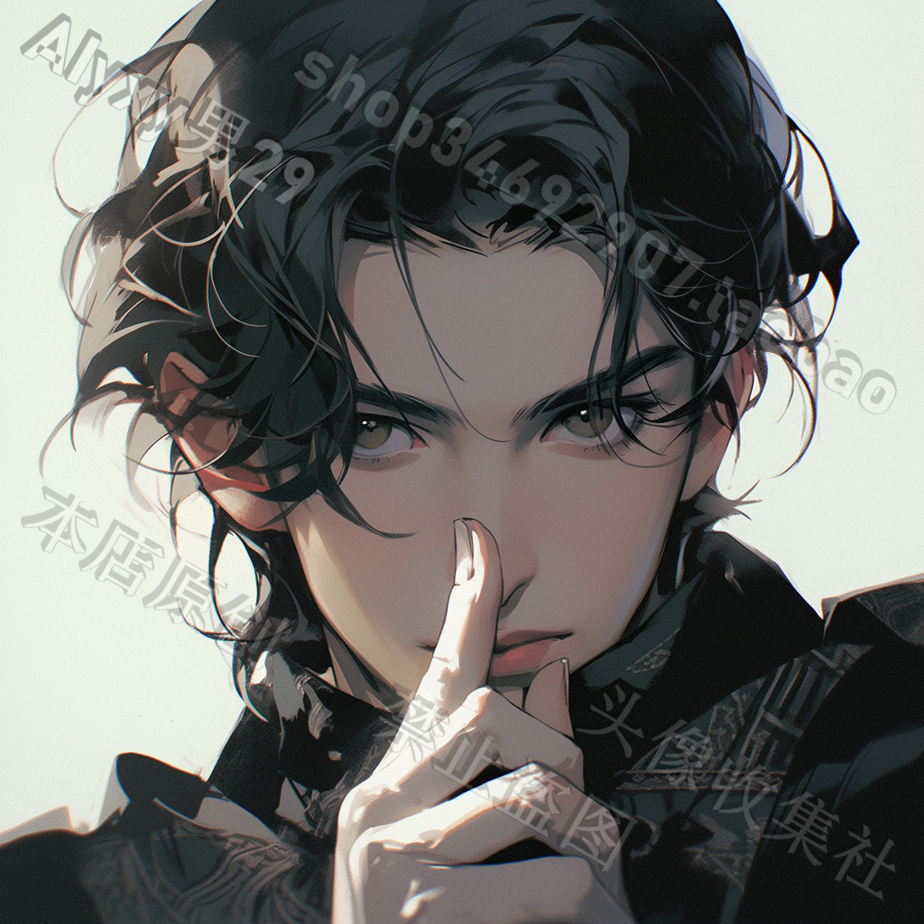 原创头像个性原画男孩卡通漫画暗黑高清头像 自动发货 头像收集社
