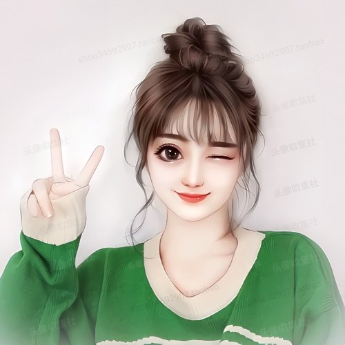 头像 女 卡通 动漫 手绘 美女 高清 头像  头像收集社 自动发货