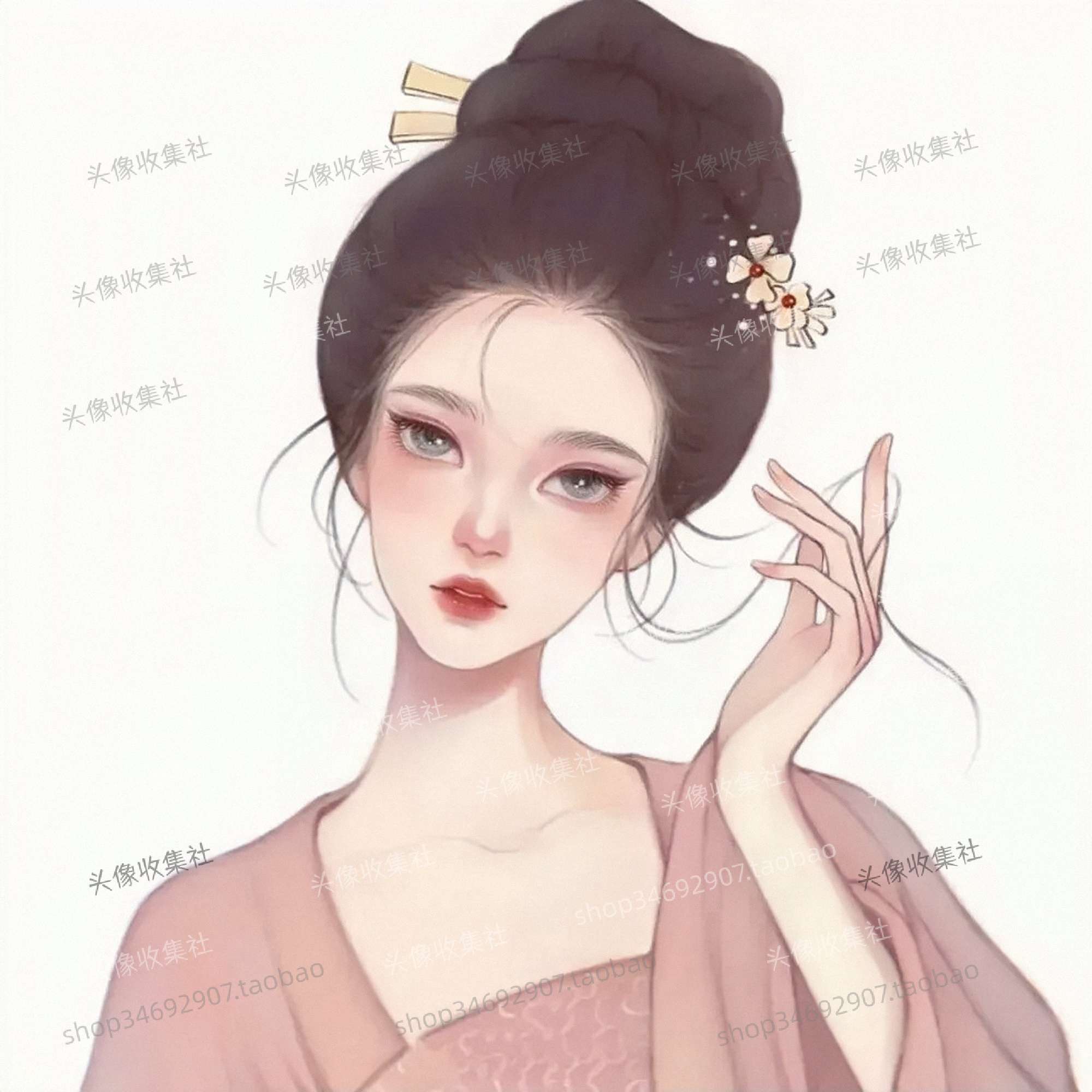 女生头像动漫古风手绘图片