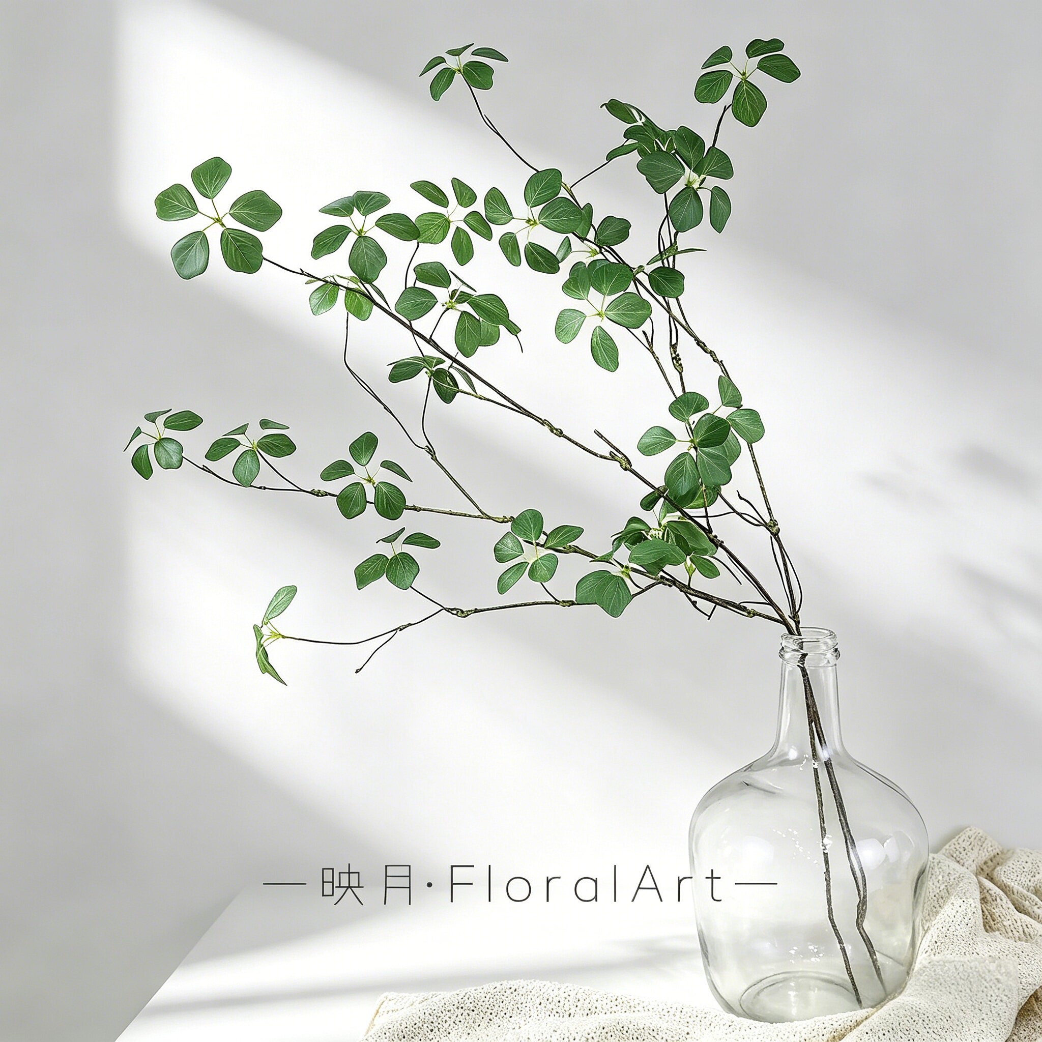 仿真观音莲叶禅意室内干花