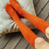 女高筒小腿袜平纹净版 韩国代购 PRM纯色保暖美腿糖果多色百搭四季