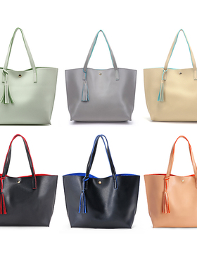 日本果冻colors女包大容量潮流单肩包A4课本通勤手提包托特包001