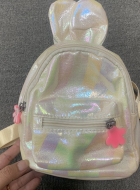 儿童迷你双肩包幼儿园女童单肩斜挎包耳朵可爱闪闪书包背囊273