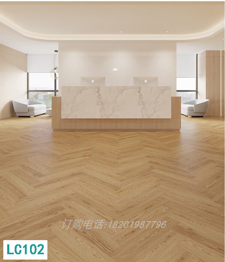 spc锁扣地板石晶木地板4mm卡扣式家用防潮家用翻新地板酒店  客房