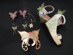 【铸梦cos】叶罗丽光浮尘白光莹cos饰品加鞋子一套