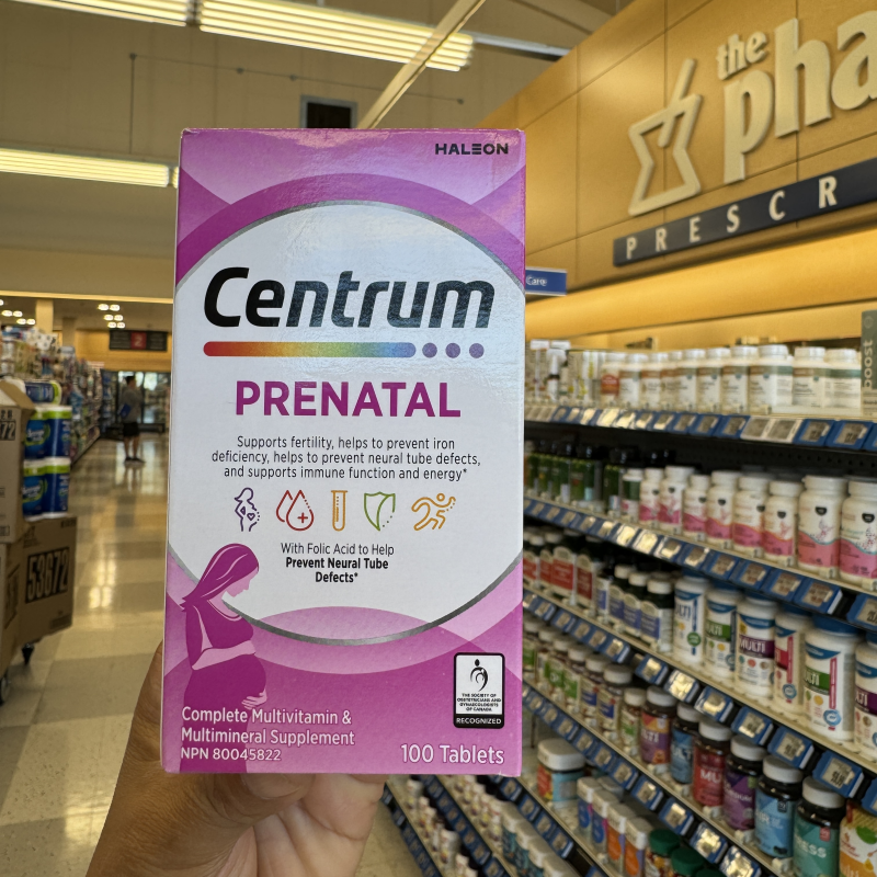 加拿大发货centrum善存孕妇多种复合维生素含叶酸100粒包邮