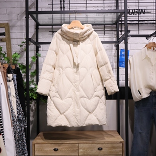 紫淑2024冬新款 甜美减龄连帽中长款 羽绒服Z1AE34277专柜正品