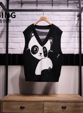 YSING衣香丽影2025秋季新款熊猫套头针织背心YDB23309301专柜正品