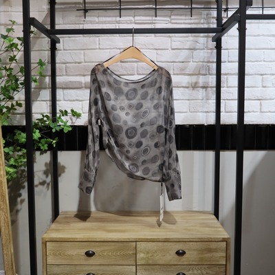 MRER莫乂义 春季新款波点不规则下摆轻薄上衣女R5C22211专柜正品