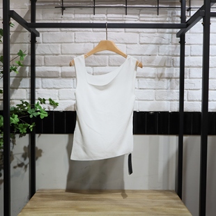 MRER莫乂义 春季新款不对称设计感针织背心线衫R5A55311专柜正品