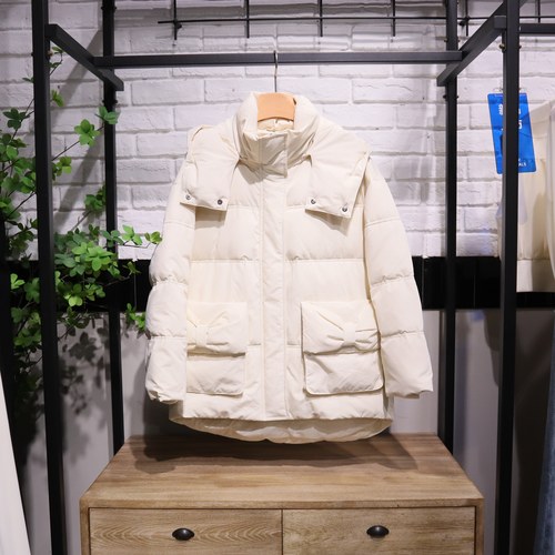 MRER莫乂义2025冬季新款金丝连帽款式高领羽绒服专柜正品R3D05834