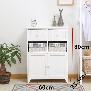 简约现代实木床头柜田园收纳储物柜抽屉柜白色卧室床边整理柜窄i.