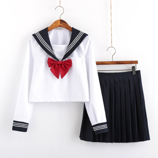 正统软妹jk制服裙日本关西襟三本水手服学院风毕业班服校服套装女
