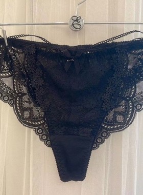 速发韩国EBLIN黑色超性感时尚蝴蝶结蕾丝诱惑性感女士丁字裤小T裤