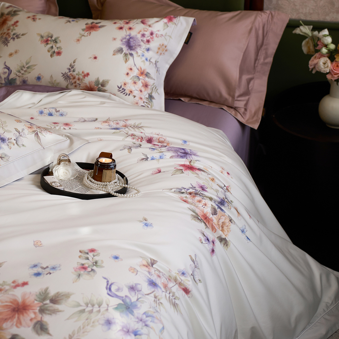 140S轻奢新疆长绒棉四件套纯棉全棉被套床单床笠款高级感床上用品