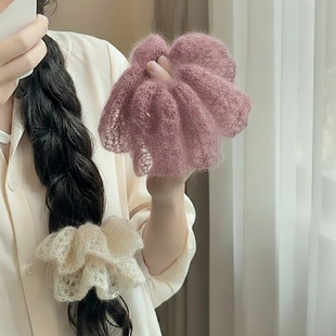 超仙马海毛发圈发绳手工编织diy材料包钩织头绳大肠发饰仙气飘飘