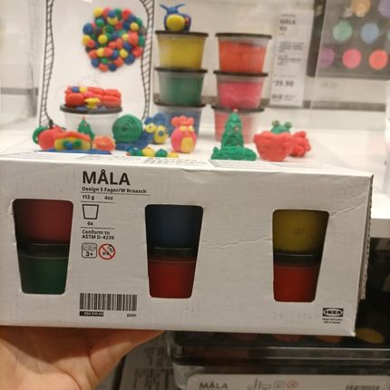 IKEA宜家莫拉橡皮泥无毒彩泥儿童手工黏土套装6色男女孩国内代购