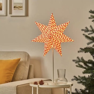 宜家代购思吉拉灯罩装饰节日场景布置圣诞灯星星灯吊灯台00606565