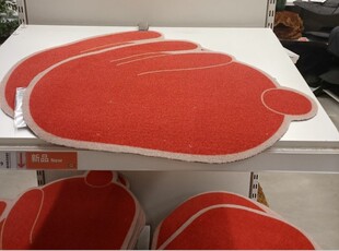 IKEA正品新年弗斯达门垫52*70厘米红色兔子浴室垫地垫地垫地毯