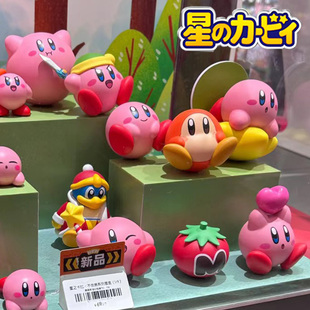 日本正版星之卡比不倒翁盲盒手办车载玩偶桌面摆件车内饰公仔礼物