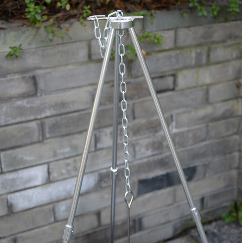 户外吊锅支架 野炊野餐便携超轻三角架吊架 篝火架吊锅配件支撑架