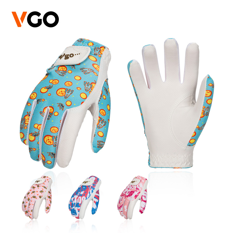 VGO 儿童防晒手套薄款速干透气春夏男童女童进口菱形PU透气舒适