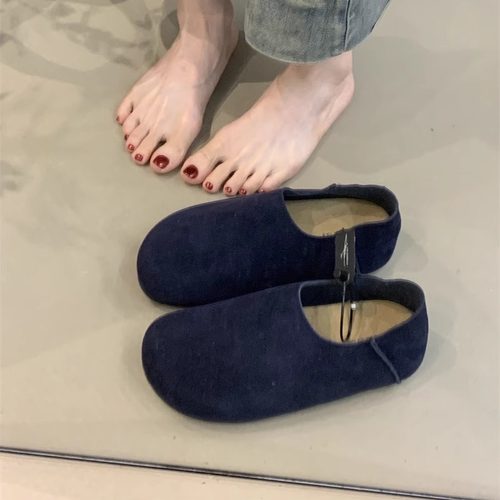 ins风超火一脚蹬乐福鞋