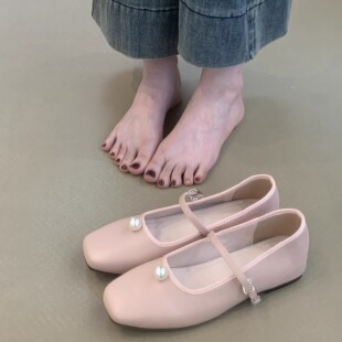 韩版chic单鞋女鞋子2025年新款春秋复古百搭一字玛丽珍鞋平底鞋
