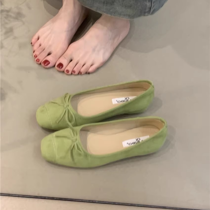 优雅蝴蝶结小众浅口内增高晚晚鞋