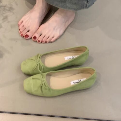 优雅蝴蝶结小众浅口内增高晚晚鞋