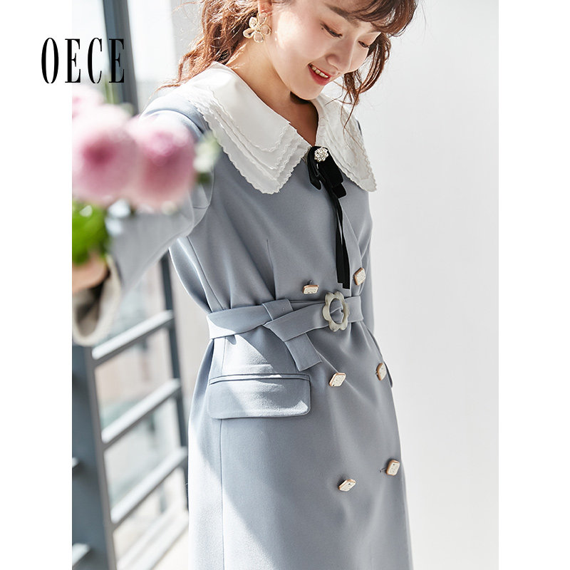 oece2021优雅大气质英伦v领风衣