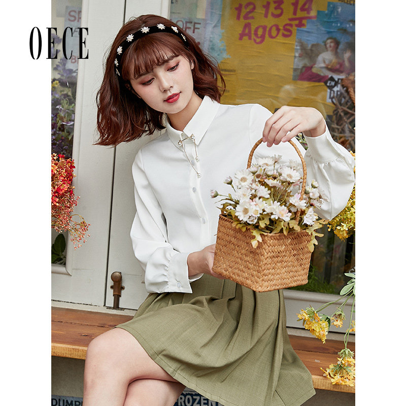 oece秋季新款法式风甜美女士衬衫