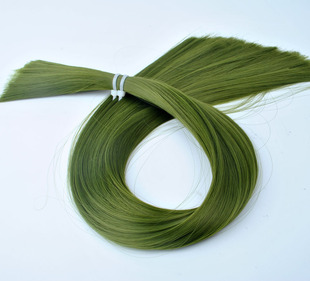 彩色接发挑染闷青色无痕手钩彩丝接头发仿真假发散发丝水晶接发束