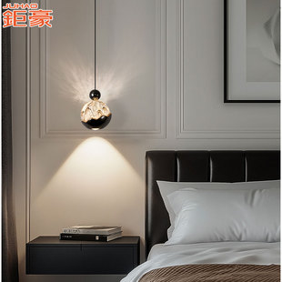 床头小吊灯高级感咖啡店酒吧装饰吧台吊灯入户玄关背景墙吊线灯具