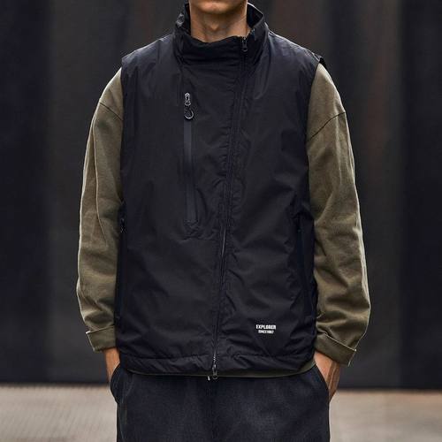 男外套秋冬羽绒服春秋立领无袖