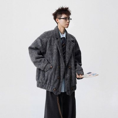 秋冬季外套宽松夹克美式百搭翻领