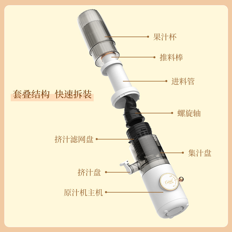 原汁机家用汁渣分离小型全自动多功能慢速榨汁机礼品跨境