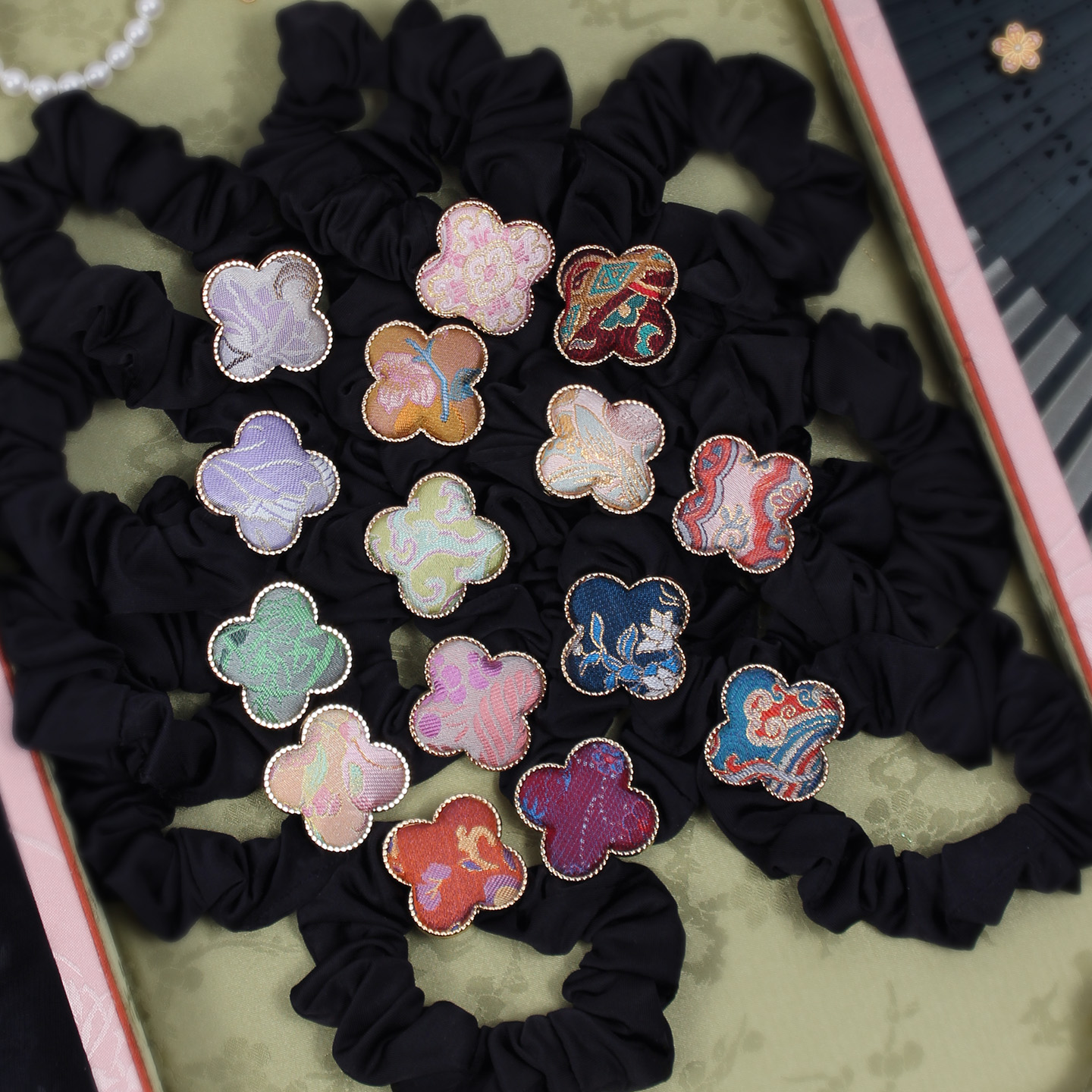 非遗名家宋锦发饰新中式发圈