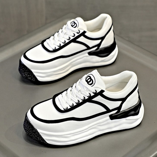 春天舒适轻便运动鞋女真皮运动鞋