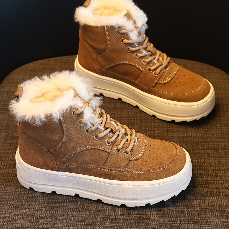 厚底加绒保暖休闲运动高帮鞋