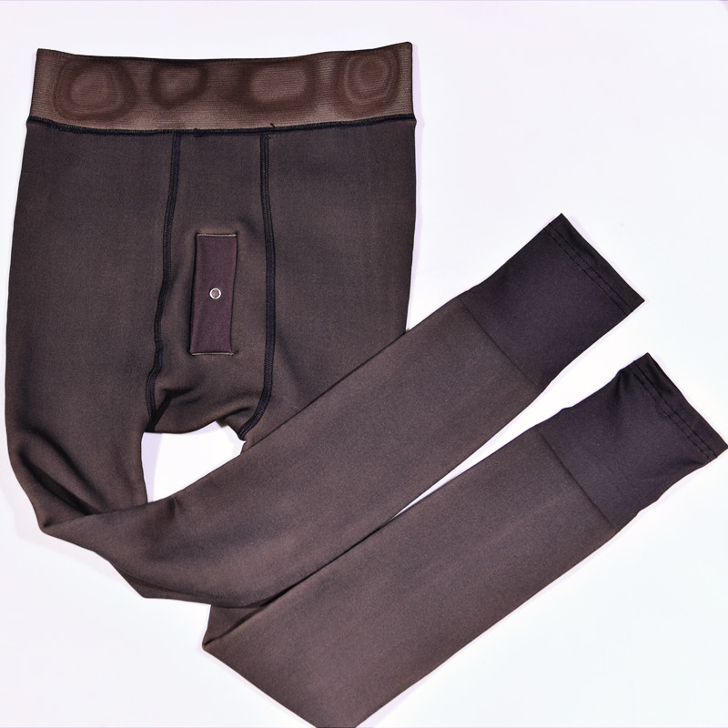 男士大码透肤保暖裤竖开口连裤袜