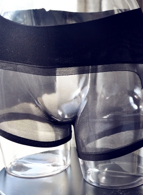 全新款开口黑色超薄大码无缝裆部透明情趣360无痕丝袜 平角裤内裤