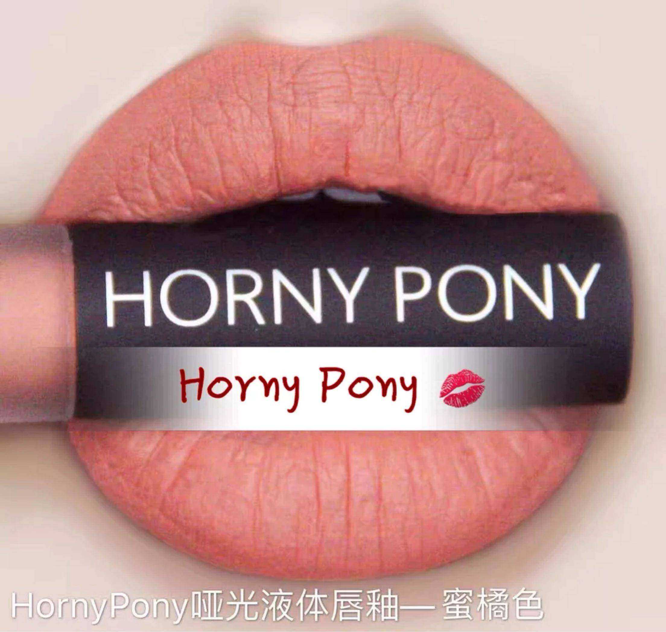 Horny pony 哑光雾面唇釉 蜜橘色 裸妆持久 网红推荐 不易粘杯