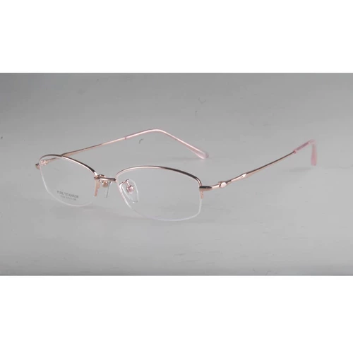 Подлинный Bonnie Pure Titanium Half -Frame с близким видением, модная ультра -световая модная инкрустация женских очков рамки для глаз 5338