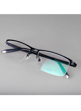 近视眼镜框眼镜架纯钛架商务男士中大脸半框眉线框防蓝光19703